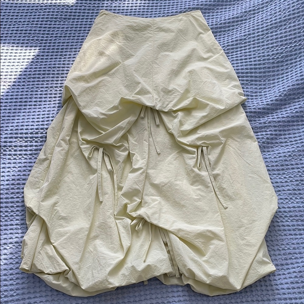 Urban Outfitters Pale Green Bubble Maxi Skirt with Bows